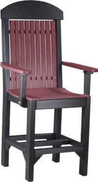 cherrywood / black pcccchb poly captain chair counter height cherrywood black