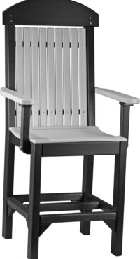 dove gray / black pcccdgb poly captain chair counter height dove gray black