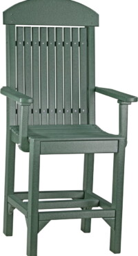 green pcccg poly captain chair counter height green