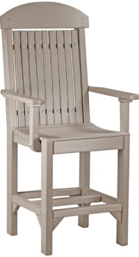 weatherwood pcccww poly captain chair counter height weatherwood