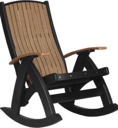 antique mahogany / black pcramb poly comfort rocker antique mahogany black