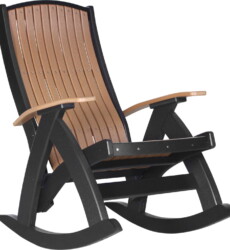 cedar / black pcrcb poly comfort rocker cedar black