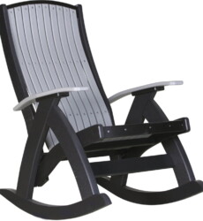 dove gray / black pcrdgb poly comfort rocker dove gray black