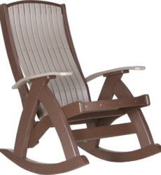 weatherwood / chestnut brown pcrwwcbr poly comfort rocker weatherwood chestnut brown