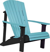 aruba blue / black pdacabb poly deluxe adirondack chair aruba blue black