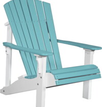 aruba blue / white pdacabw poly deluxe adirondack chair aruba blue white