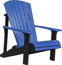blue / black pdacbb poly deluxe adirondack chair blue black