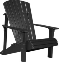 black pdacbk poly deluxe adirondack chair black