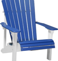 blue / white pdacbw poly deluxe adirondack chair blue white