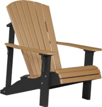 cedar / black pdaccb poly deluxe adirondack chair cedar black