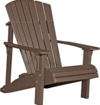chestnut brown pdaccbr poly deluxe adirondack chair chestnut brown