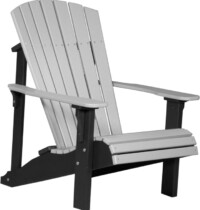 dove gray / black pdacdgb poly deluxe adirondack chair dove gray black