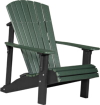 green / black pdacgb poly deluxe adirondack chair green black
