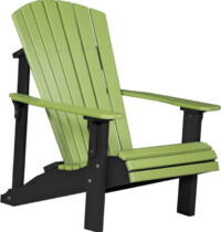 lime green / black pdaclgb poly deluxe adirondack chair lime green black