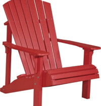 red pdacr poly deluxe adirondack chair red