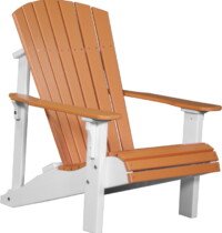 tangerine / white pdactw poly deluxe adirondack chair tangerine white