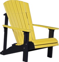 yellow / black pdacyb poly deluxe adirondack chair yellow black