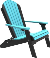 aruba blue / black pfacabb poly folding adirondack chair aruba blue black