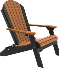 antique mahogany / black pfacamb poly folding adirondack chair antique mahogany black