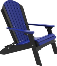 blue / black pfacbb poly folding adirondack chair blue black