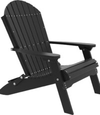 black pfacbk poly folding adirondack chair black