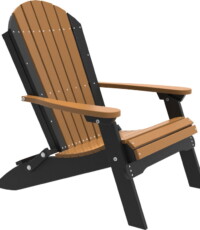 cedar / black pfaccb poly folding adirondack chair cedar black