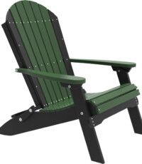 green / black pfacgb poly folding adirondack chair green black