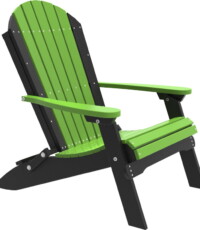lime green / black pfaclgb poly folding adirondack chair lime green black