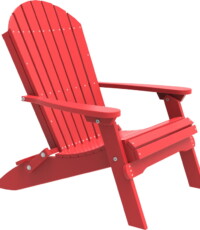 red pfacr poly folding adirondack chair red