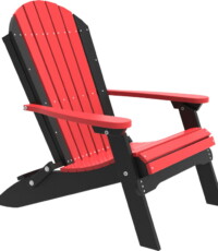 red / black pfacrb poly folding adirondack chair red black