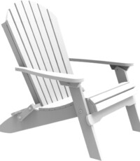 white pfacw poly folding adirondack chair white