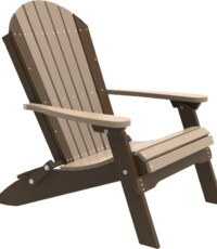 weatherwood / chestnut brown pfacwwcbr poly folding adirondack chair weatherwood chestnut brown