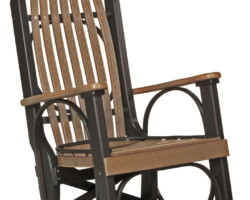 antique mahogany / black pgramb poly grandpas rocker antique mahogany black
