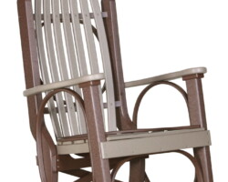 weatherwood / chestnut brown pgrwwcbr poly grandpas rocker weatherwood chestnut brown
