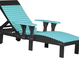 aruba blue / black plcabb poly lounge chair aruba blue black