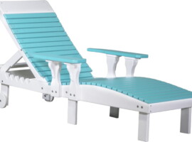 aruba blue / white plcabw poly lounge chair aruba blue white