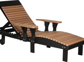 antique mahogany / black plcamb poly lounge chair antique mahogany black