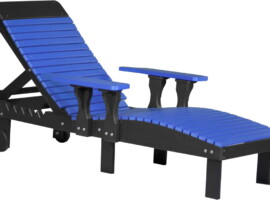 blue / black plcbb poly lounge chair blue black