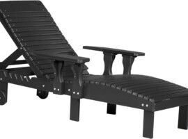 black plcbk poly lounge chair black