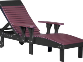 cherrywood / black plcchb poly lounge chair cherrywood black