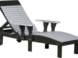 dove gray / black plcdgb poly lounge chair dove gray black
