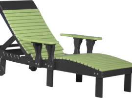lime green / black plclgb poly lounge chair lime green black