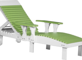 lime green / white plclgw poly lounge chair lime green white