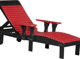 red / black plcrb poly lounge chair red black