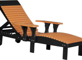 tangerine / black plctb poly lounge chair tangerine black