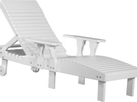 white plcw poly lounge chair white