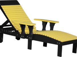 yellow / black plcyb poly lounge chair yellow black