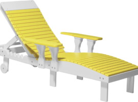 yellow / white plcyw poly lounge chair yellow white