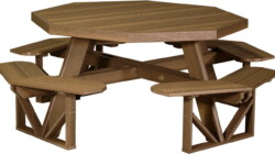 antique mahogany poptam poly octagon picnic table antique mahogany