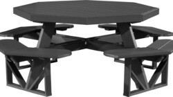 black poptbk poly octagon picnic table black